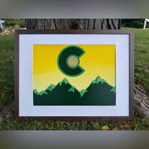 Original Art By Colorado Artist Acrylic Paint On Framed Canvas 9 X 12